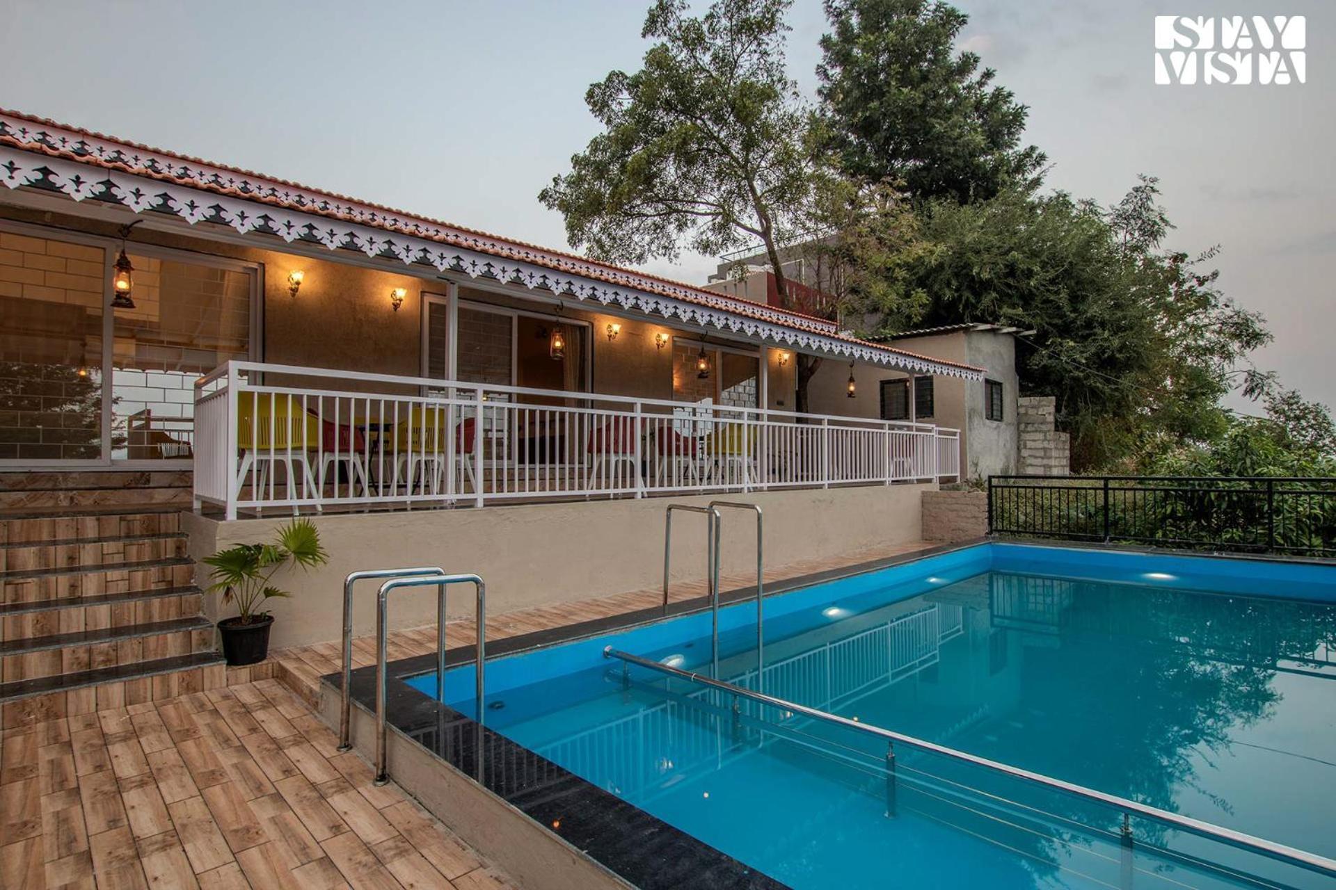 Stayvista'S Harvest Haven - Pool-View Villa With Deck & Machan Near Sula 나식 외부 사진
